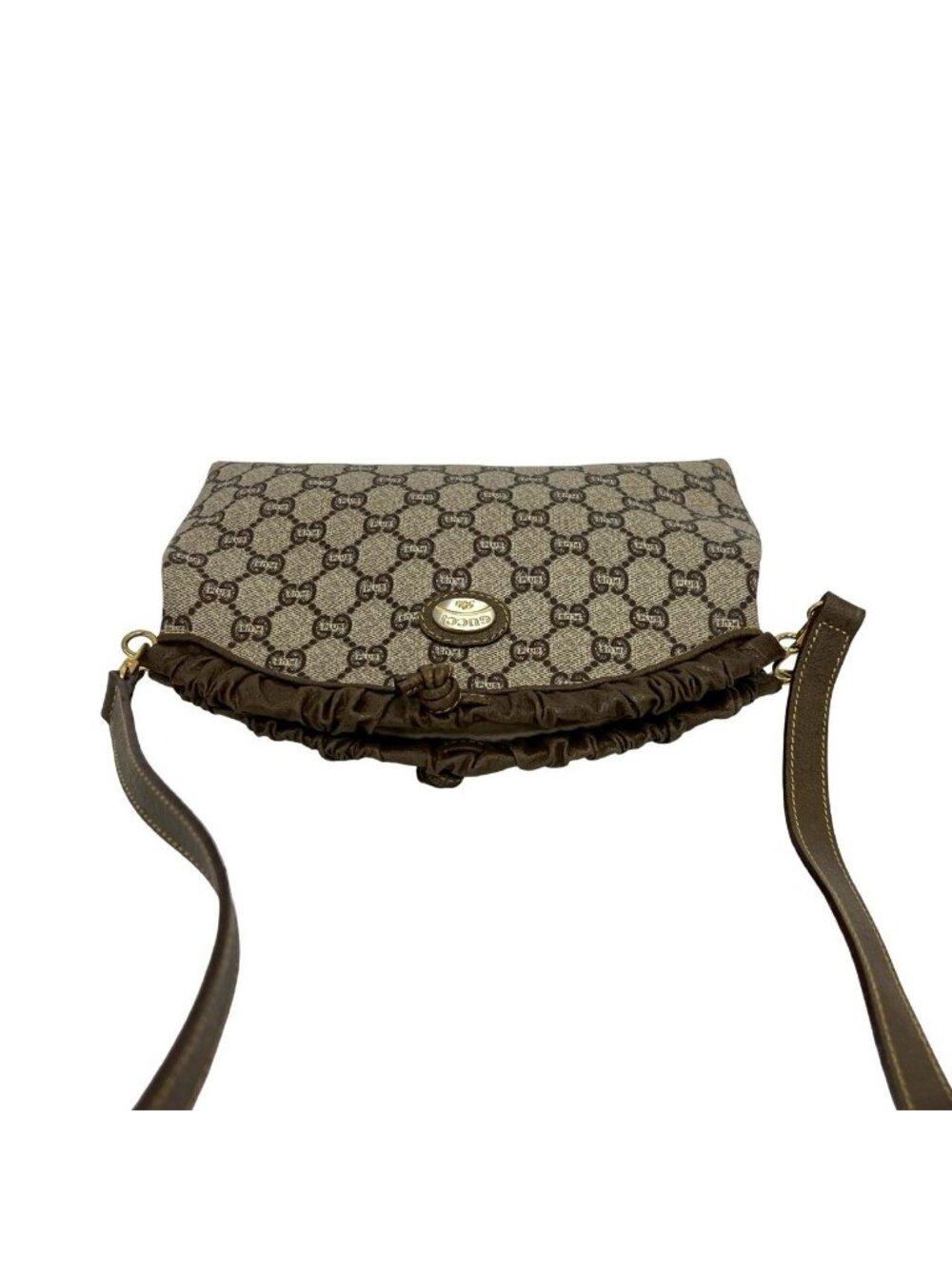 Gucci Vintage Plus Leather Shoulder Bag Pochette Brown - Picture 4 of 10